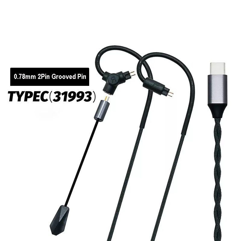 Usb C Earphone - Cavo per Auricolari da Gaming 0.78